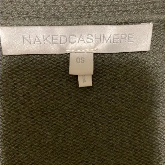 NAKEDCASHMERE Olive Green Women's Boyfriend Cardigan Sweater OS like new - Picture 3 of 6